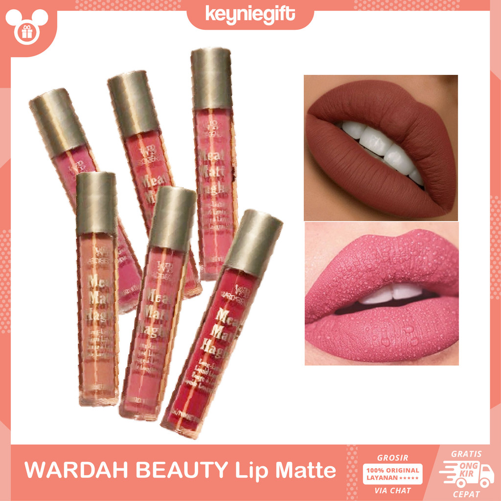 Wardah Beauty Lip Matte Meat Matt Haghs Lipstick Lipgloss Lipglaze Waterproof JJ012