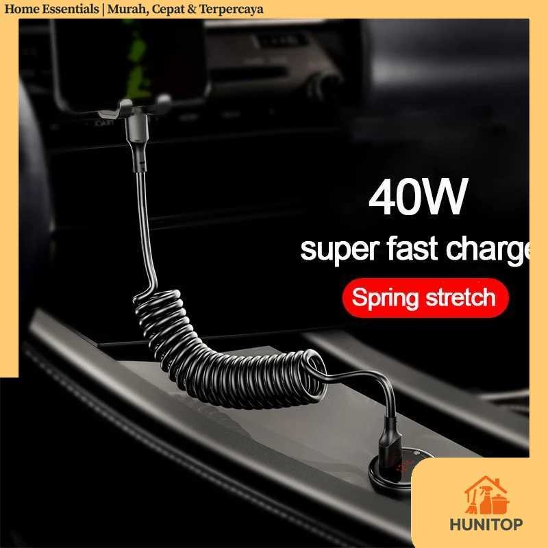 USLION Kabel Data USB Type C Multifungsi Fast Charging Spring 40W - PUC1