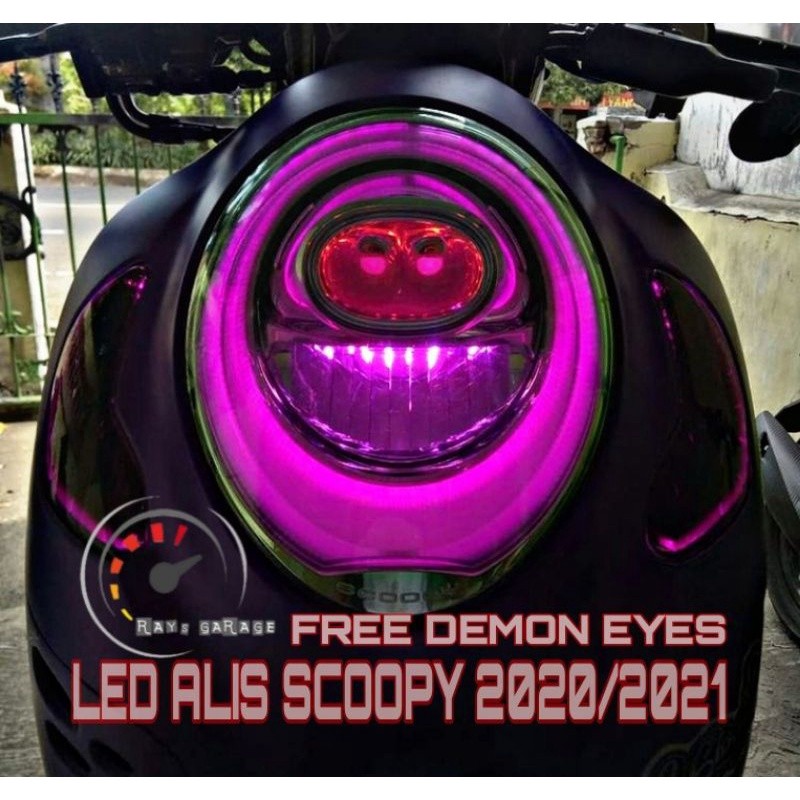 Cod LED Alis Scoopy 2020 2021 2022 Free Demon Eyes Murah Berkualitas