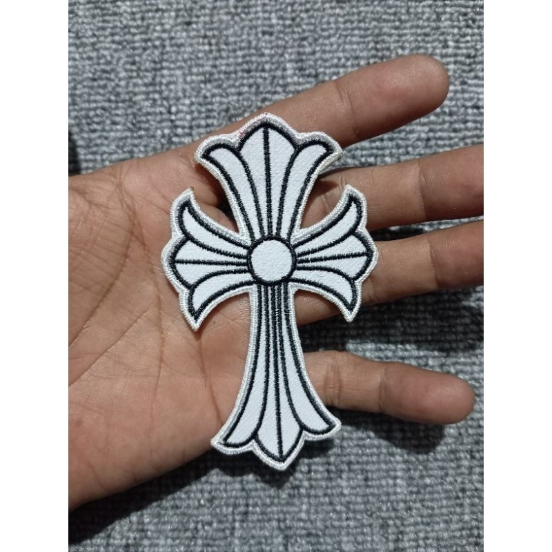 PATCH LOGO CHROME HEART'S,chrome hearts, patch chrome heart, bordir komputer BORDIR KLATEN
