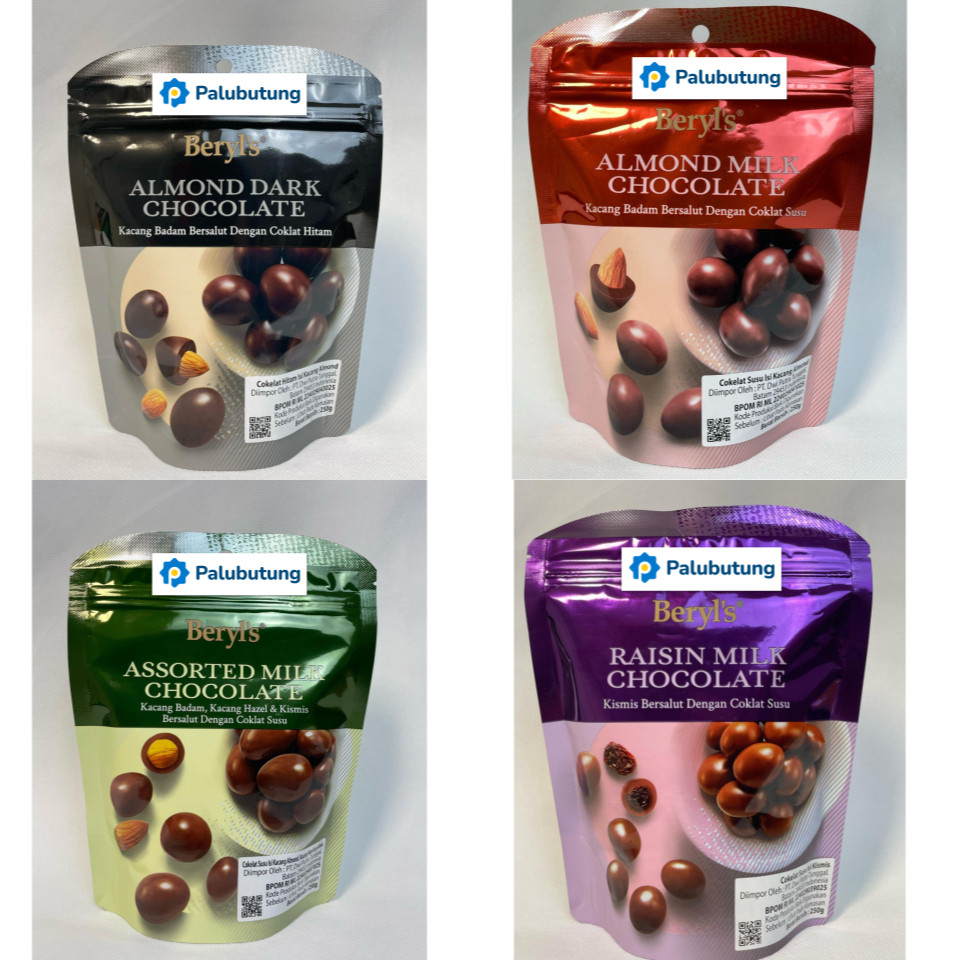 

PALUBUTUNG - Beryl's Pouch Chocolate Almond 250g Bulat - Assorterd Chocolate, Dark Chocolate, Raisin Beryls Beryl