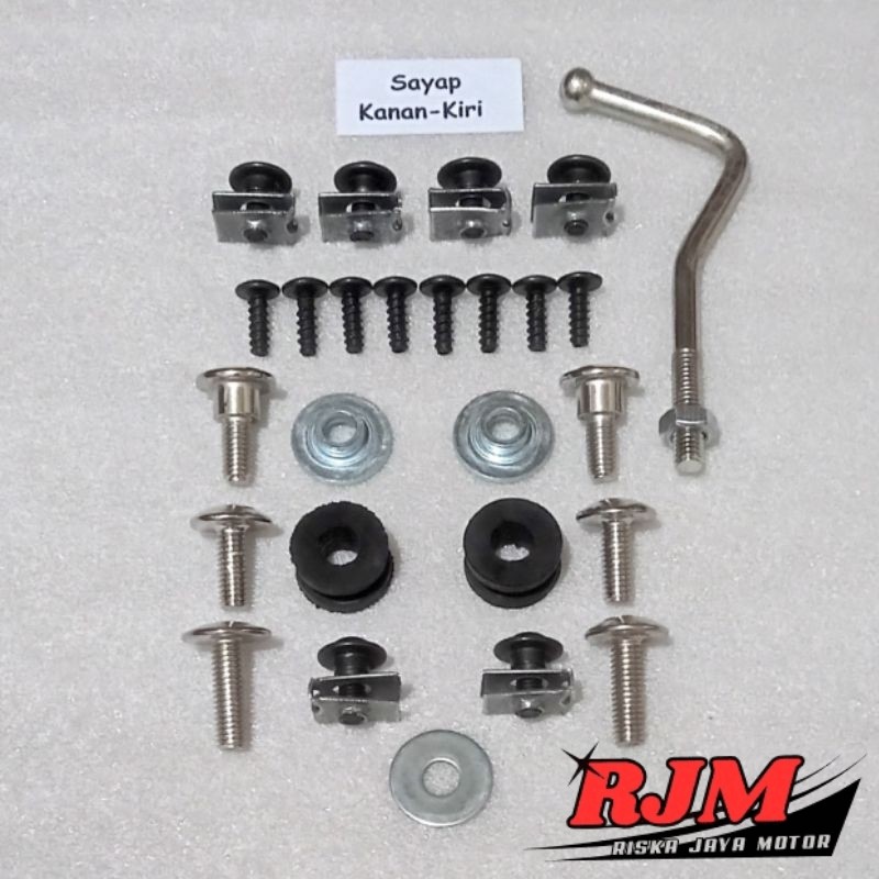 Baut Full Set Cover Bodi Body Sayap Kanan Kiri Honda Supra X 125 Batman Karbu Karburator Lama