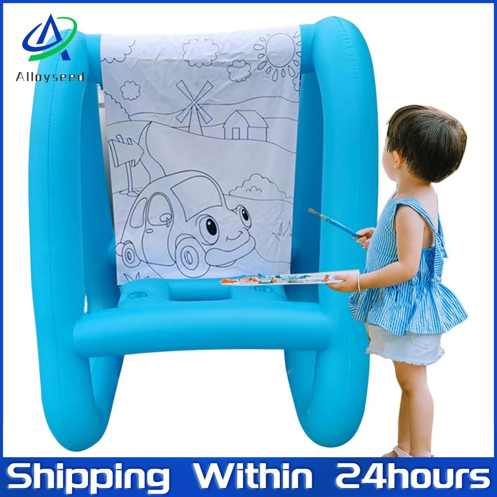 

Inflatable Kids Easel PVC Washable Creative Coloring Drawing and Painting Art Easel Reusable Drawing Board for Kids Outdoor Play