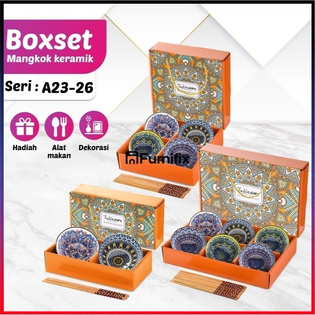 [ BEST SELLER ] Hampers Gift Set Keramik Parcel Mangkok set premium peralatan makan porselen
