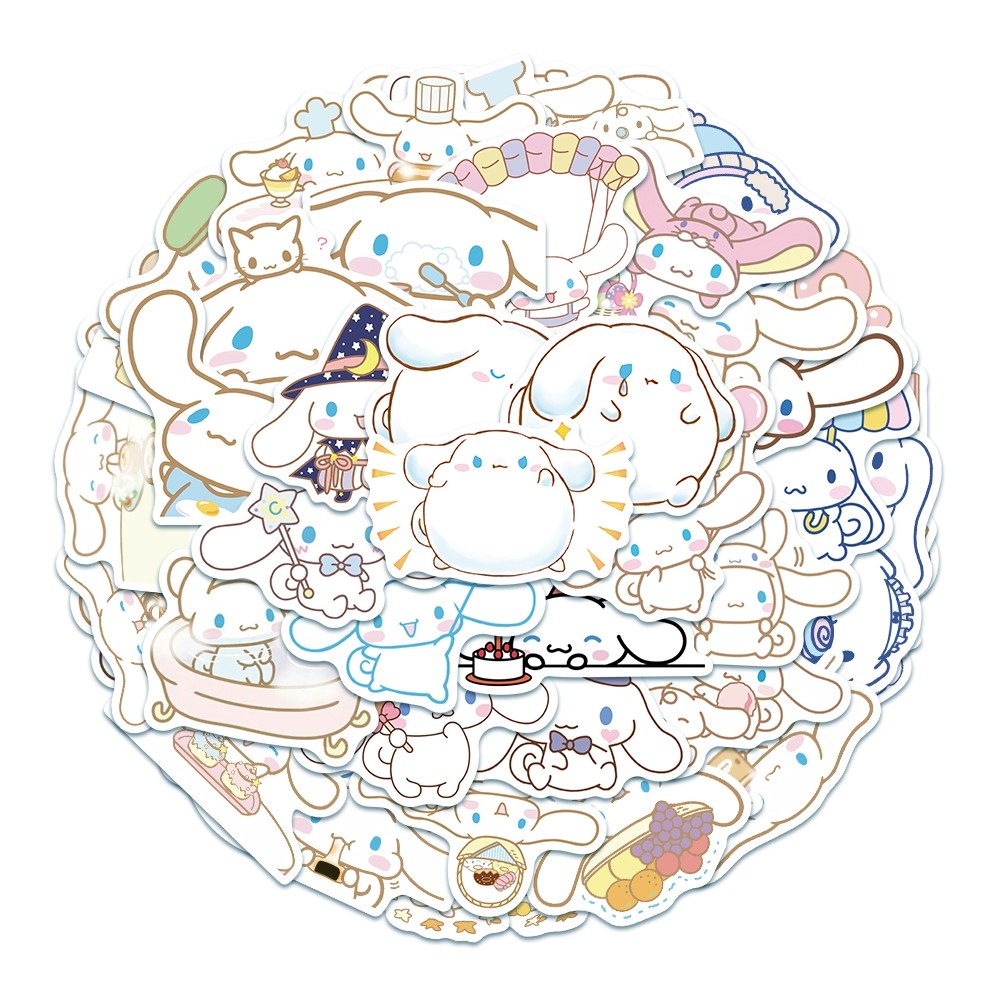 

Sticker Sanrio Cinnamoroll LUCU stiker untuk Buku Tempel/Buku Harian/HP/Dekorasi Laptop/Sticker Helm Tahan Air Vinil/Stiker Tablet Ponsel stiker tahan air
