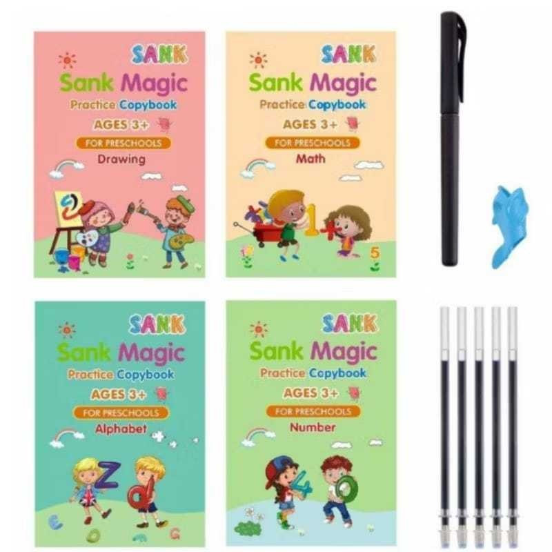 

Sank Magic Book - Buku Belajar Menulis 3D Tulisan Hilang Sendiri Free Puplen + refill