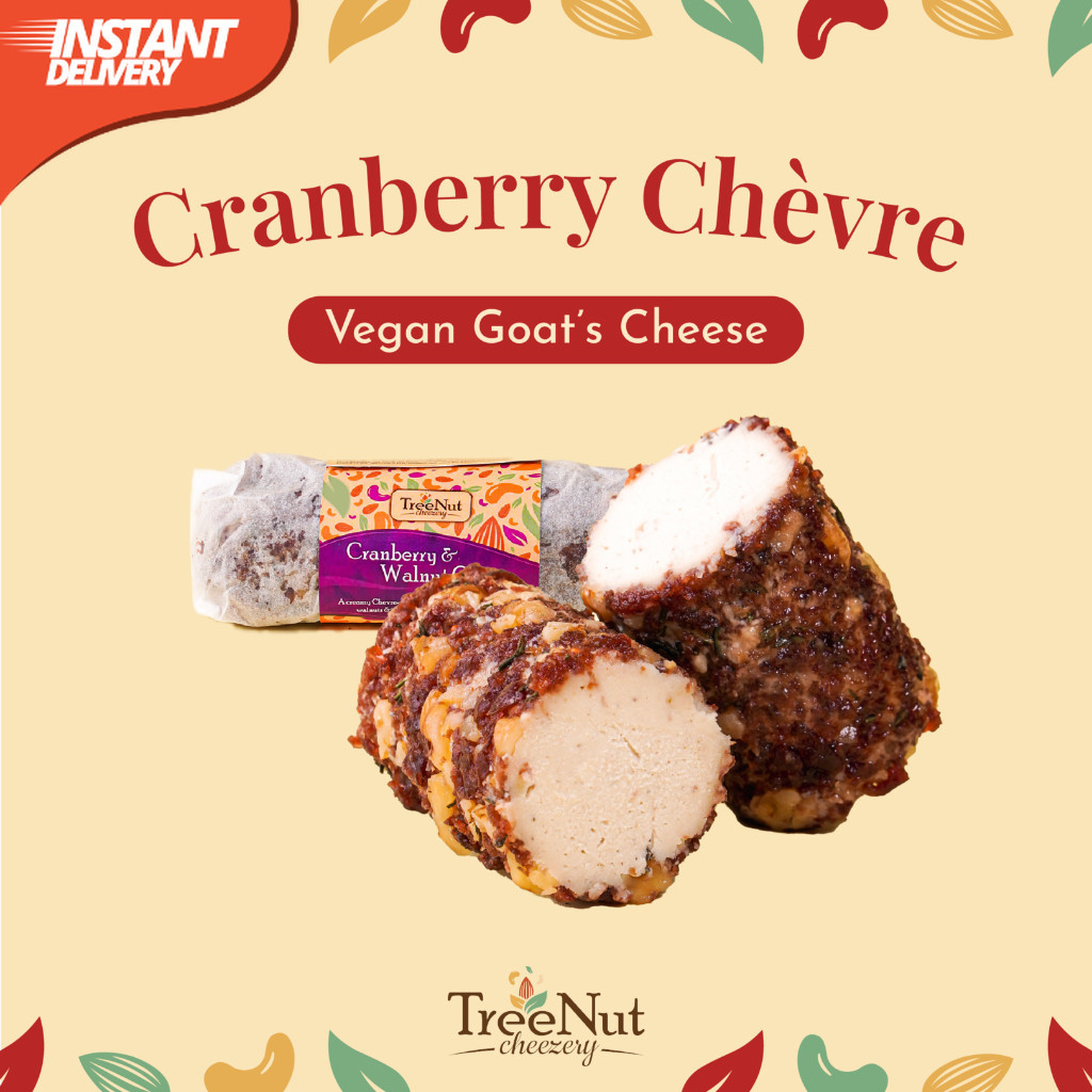 

Keju Vegan Cranberry Chèvre Lembut Gurih Goat’s Cheese - Kirim Instan (Bali) | TreeNut Cheezery