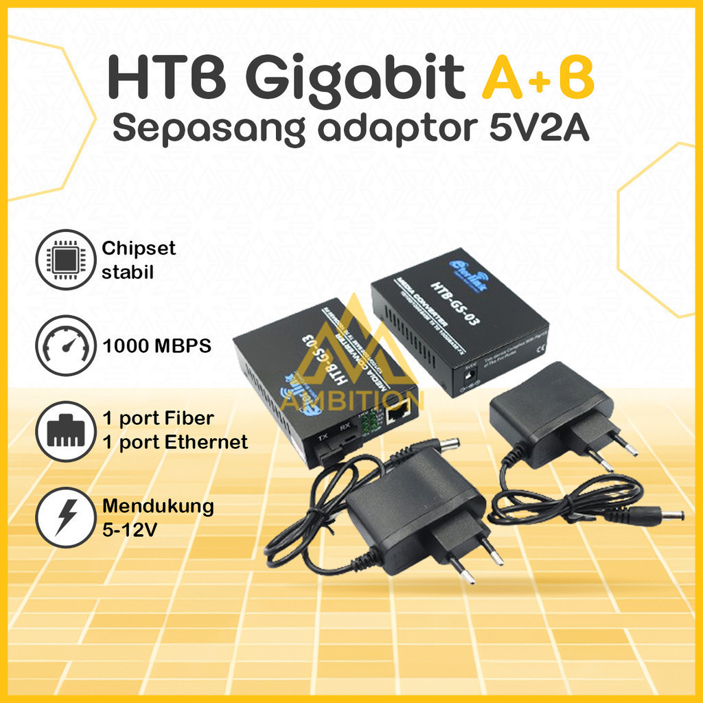 sepasang 1000Mbps htb-gs-03 A / B NETLINK Gigabit 1000Mbps Fiber Optical Media Converter