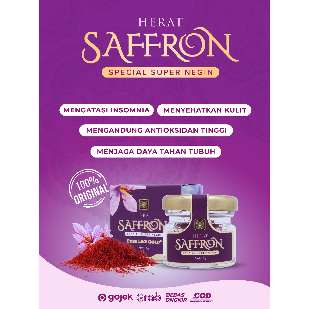 

HERAT SAFFRON - Saffron Super Negin 1gr 100% Original
