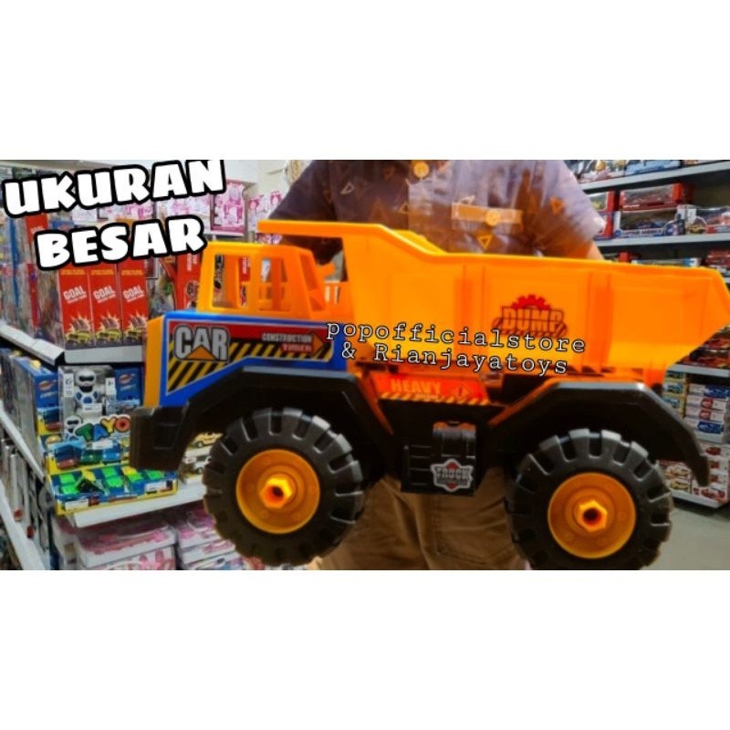 Mainan Mobil Truk Bak Bisa Di Naiki / Truk Konstruksi /Truk Pasir Jomplang Ukuran Besar Co