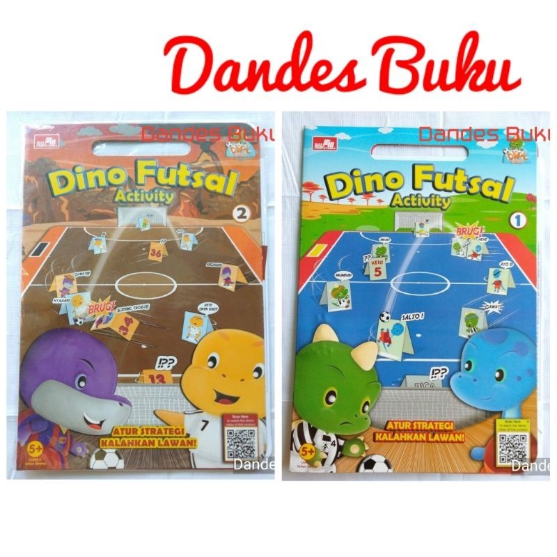 Dino Futsal Activity - Permainan Futsal Kertas Lengkap Lapangan Bola & Pemain
