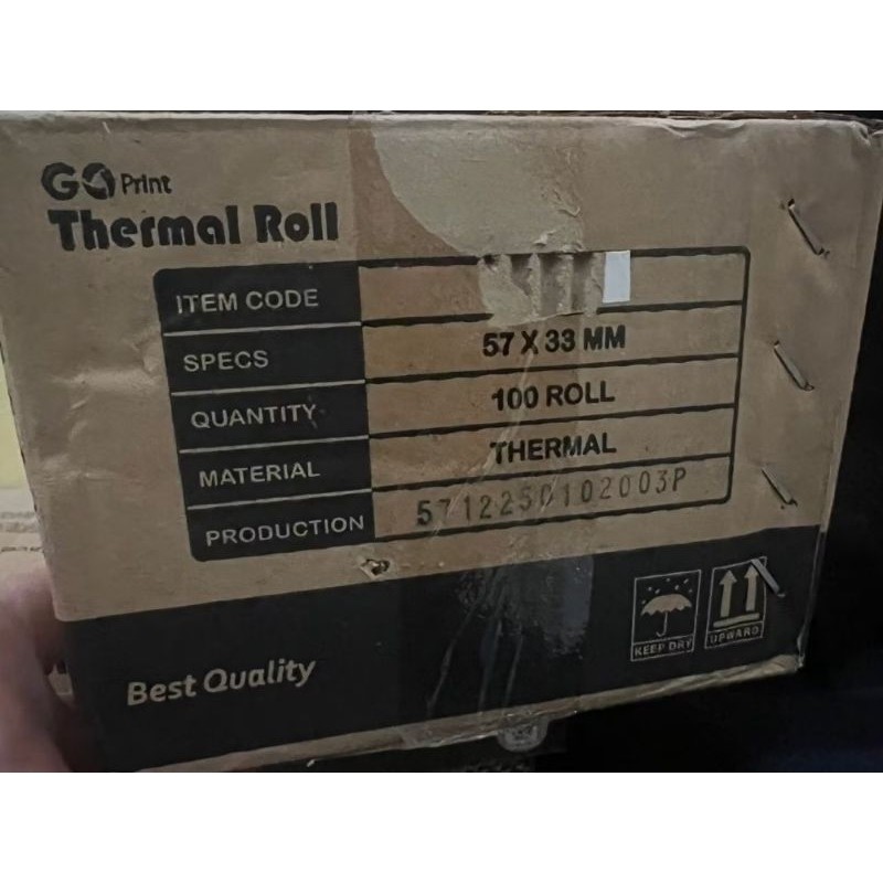 

Kertas Thermal EDC 57 x 33 MM Go Print (LOGO BRI) - 100 ROLLS PER BOX