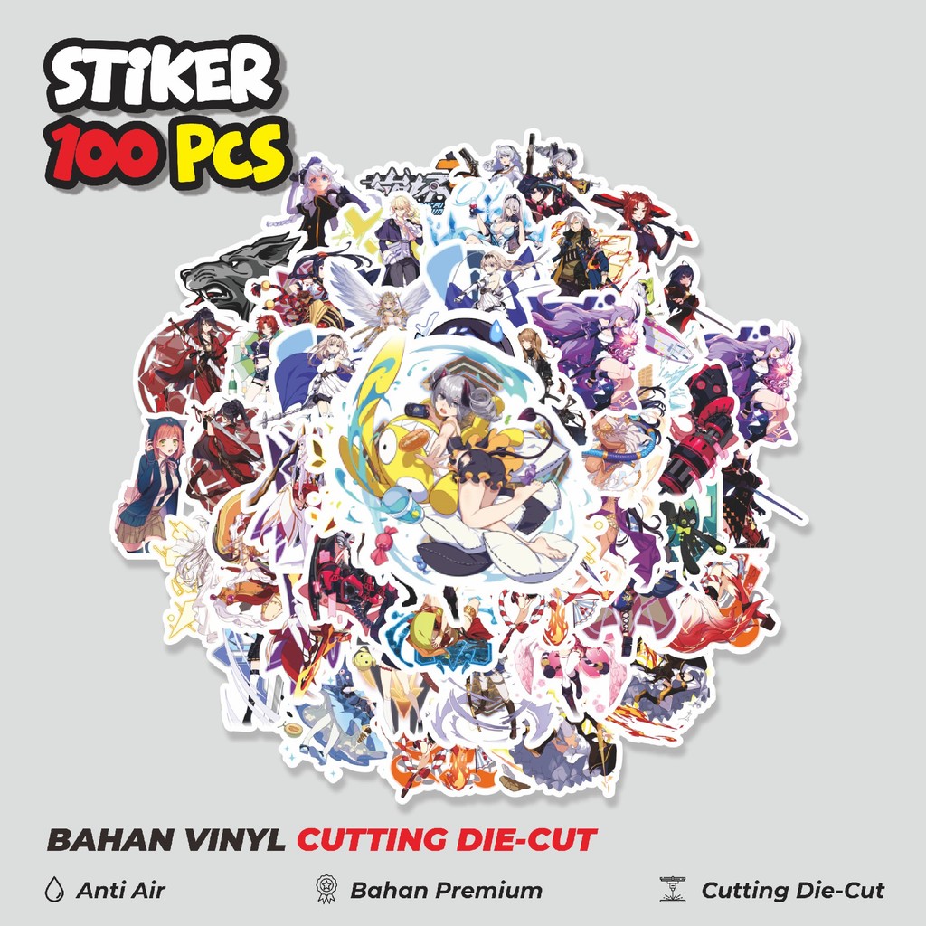 

Terbaru! 50 pcs Stiker Anime Honkai Impact Dekorasi Lucu Kreatif untuk Notebook, Skateboard, HP