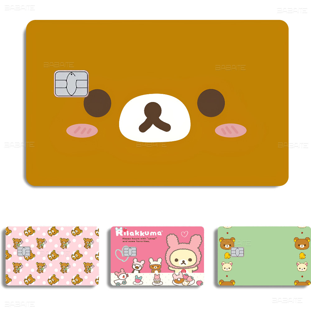 

Japan Anime Cute Cartoon R-Rilakkuma Anmie Sticker Film Skin Cover for Credit Card Debit Bank Card Front