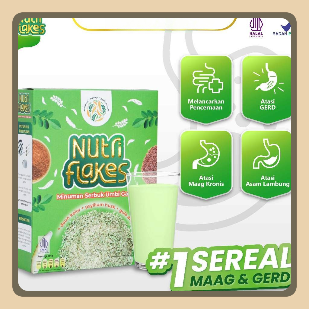 

Nutriflakes Sereal Asam Lambung Umbi Garut Original 1 Box