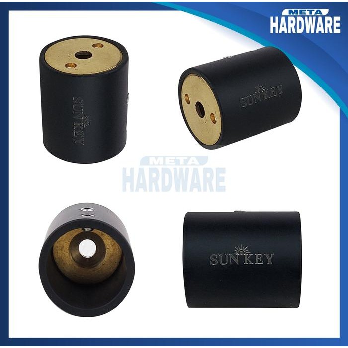 GLASS CLAMP SHOWER PIPA TEMBOK SHOWER 1 inch SS304 BLACK