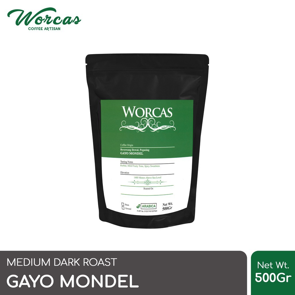 

WORCAS Kopi Arabika Aceh Gayo 500 Gram - Medium Dark Roast