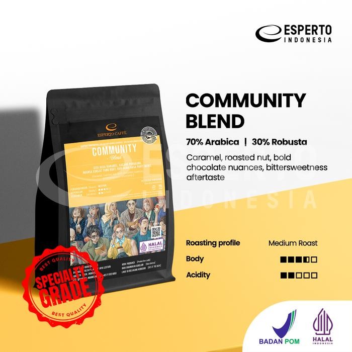 

[Promo]Best Seller Esperto - Esperto Caffe Community Blend 1 kg - 200 gram, Biji Kopi