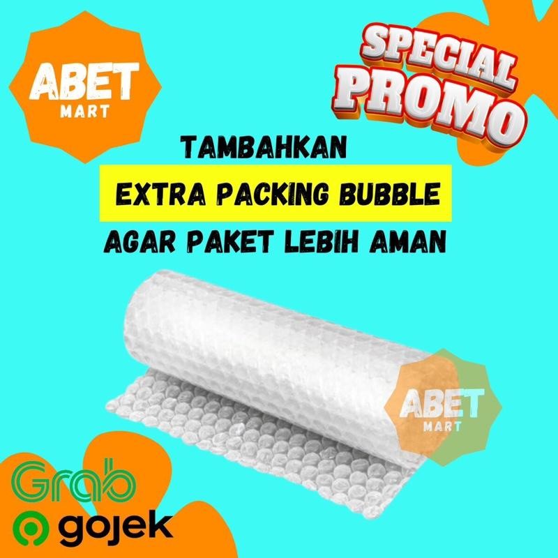 

EXTRA BUBBLE WRAP PACKING WRAPPING EKSTRA PENGAMAN SAFETY BANTING PECAH PAKET