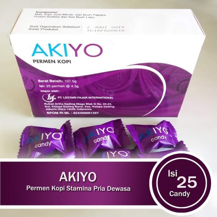 

BEST Terbaru Akiyo permen candy Herbal isi 25 pcs Original Asli