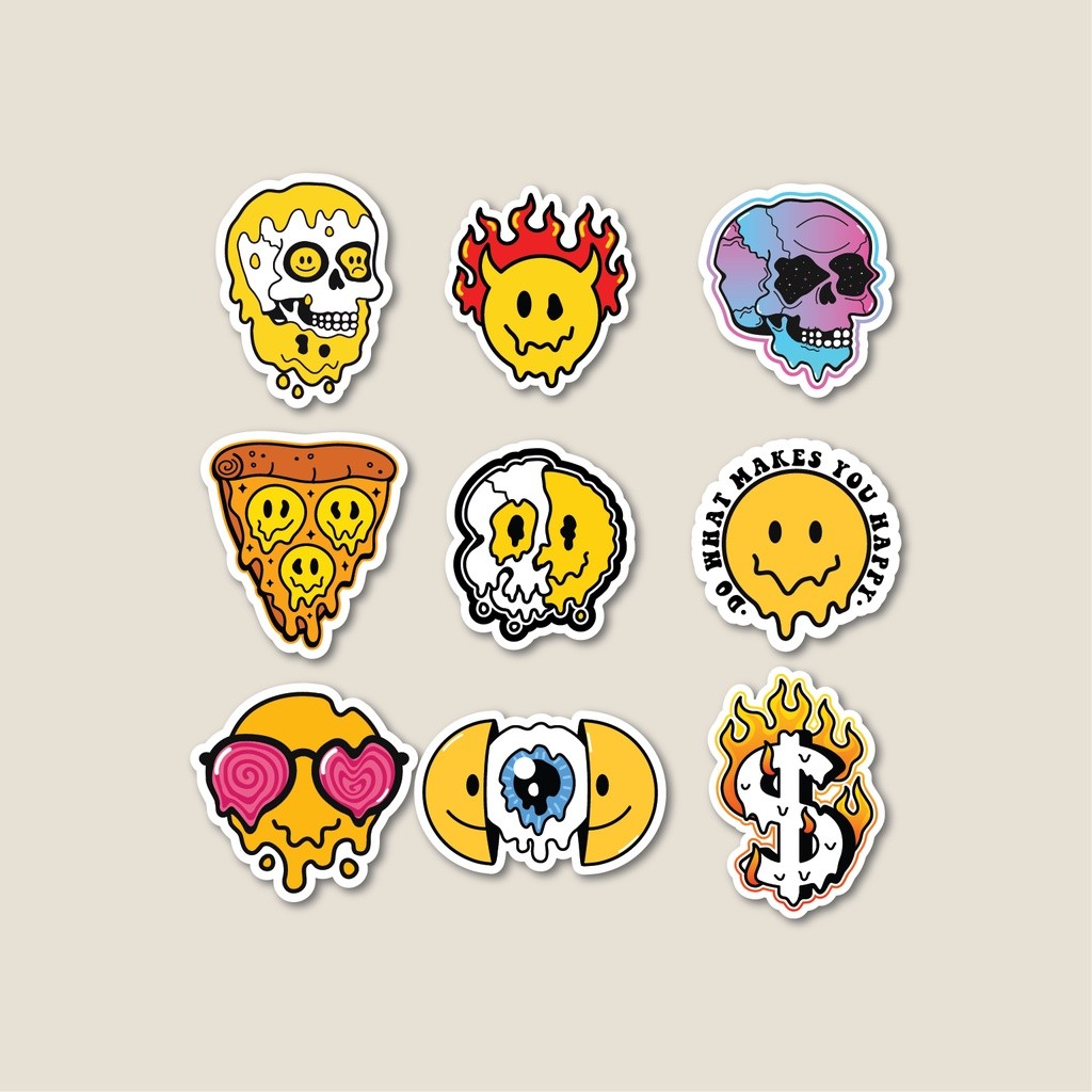 Sticker Pack Drippy Emoji | Sticker Tumbler | Stiker Laptop Koper Helm