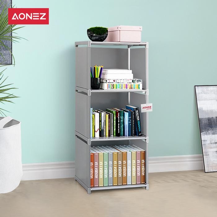 Promo AONEZ Rak Serbaguna 1-6 layer Bermotif Rak Buku Serbaguna Rak Portable - 3susun Terlaris