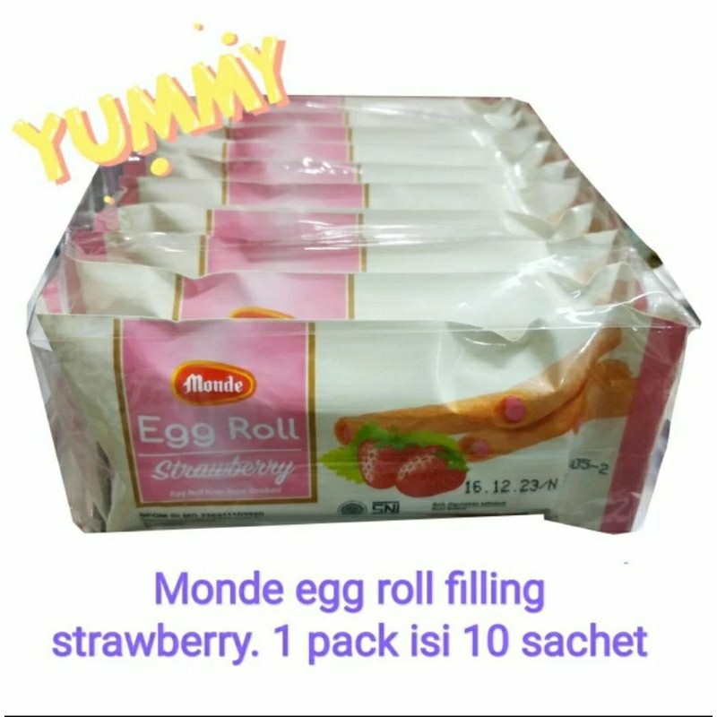 

monde egg roll dengan isian krim | 1 pack isi 10 bks