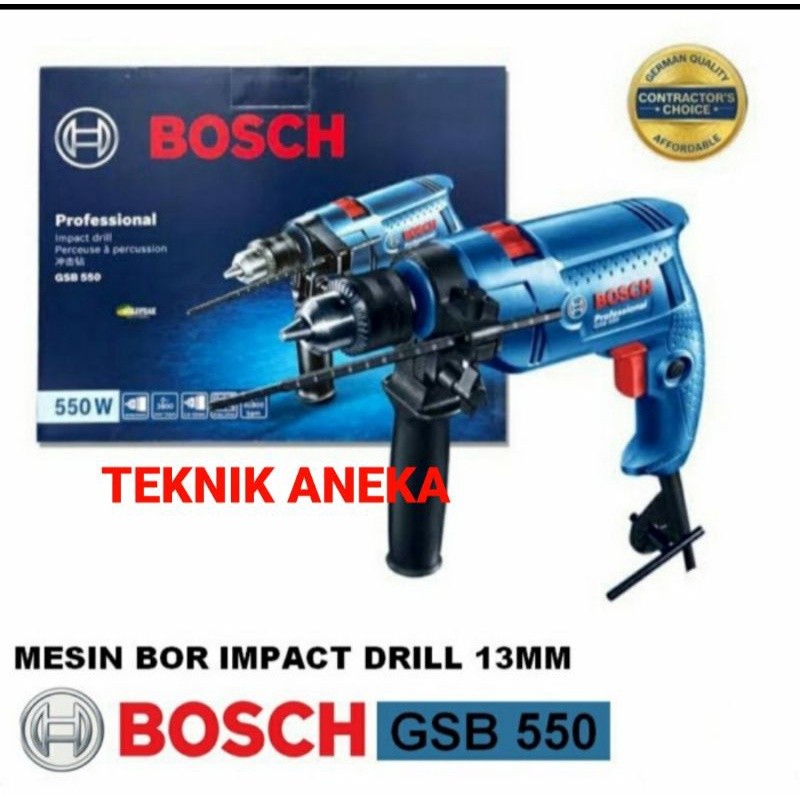 BOSCH GSB 550 MESIN BOR LISTRIK BETON TEMBOK BESI KAYU GSB550