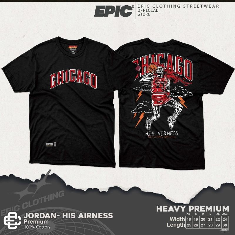 PREMIUM - JORDAN HIS AIRNESS - PAKAIAN EPIC STREETWEAR (100% KATUN HYBRID) Pola Cetak Vintage Lengan