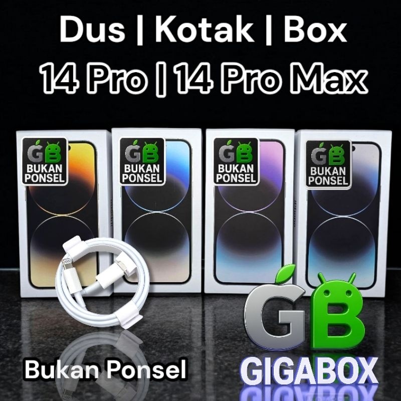 

(Sesuai Catatan) Dus Kardus Box 14 Pro / 14 Pro Max Slim (Fullset) Kemasan Premium dan Lengkap
