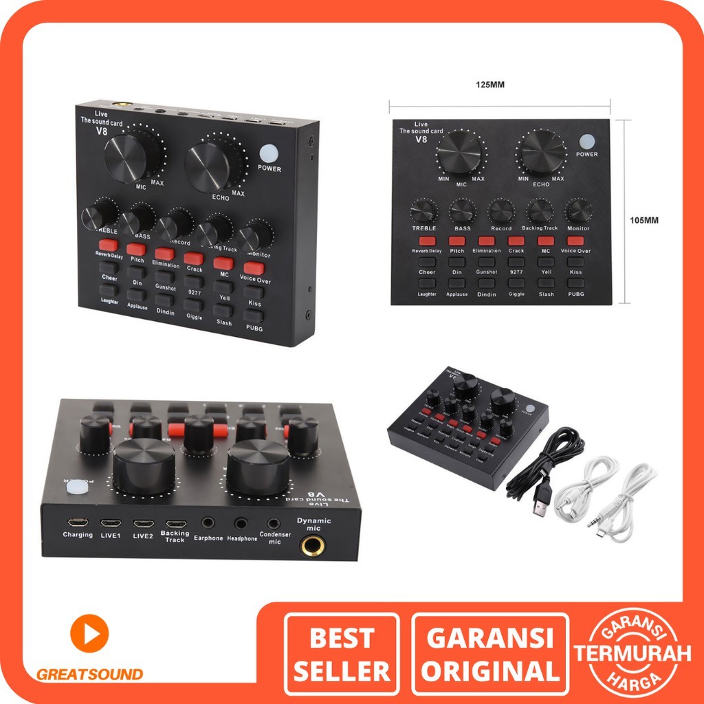 Sound Card V8 Mixer Bluetooth SoundCard V8 Audio USB External Soundcard Mixer Sound Mixer V8 Mixer S