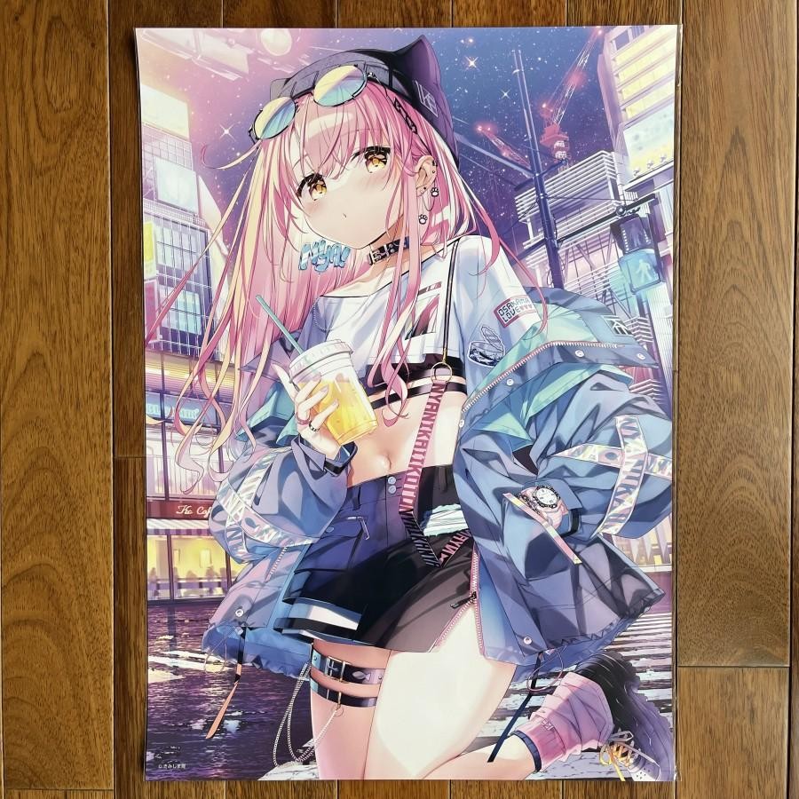 

Atmos x Eshi 100 Illustrator A2 Poster - Kimishima Ao Pixiv Art
