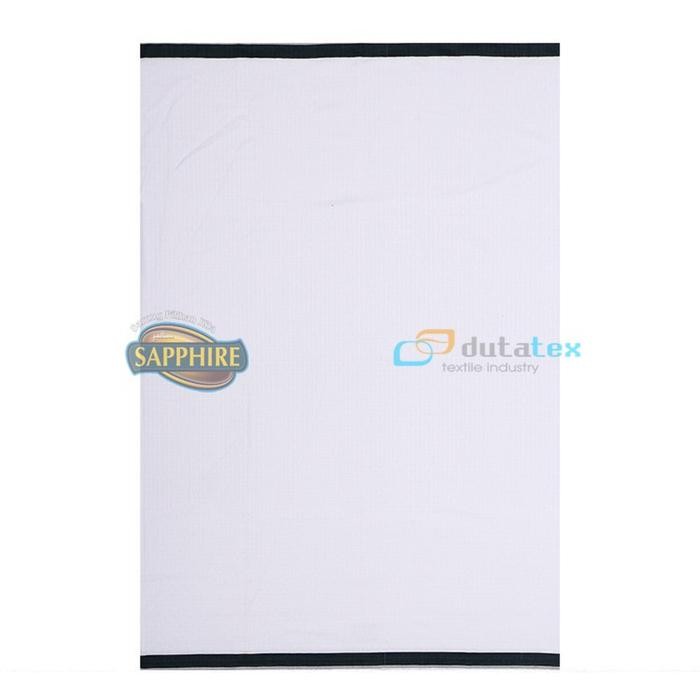 SARUNG SAPPHIRE PUTIH POLOS SARUNG TENUN DEWASA PREMIUM EXCLUSIVE - Putih Polos