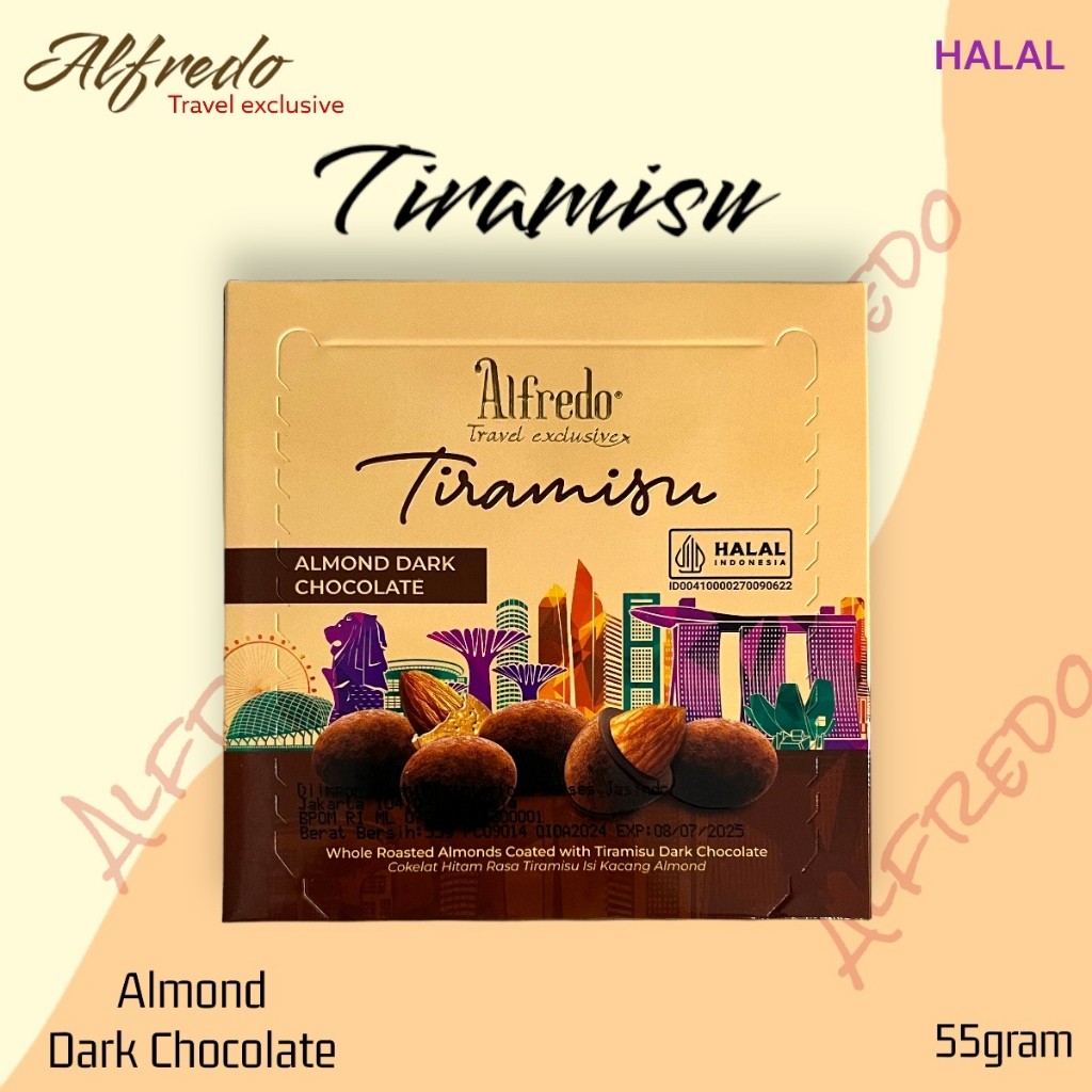 

Coklat Alfredo Almond box 55gram HALAL isi -+ 10pcs / Alfredo Travel Exclusive