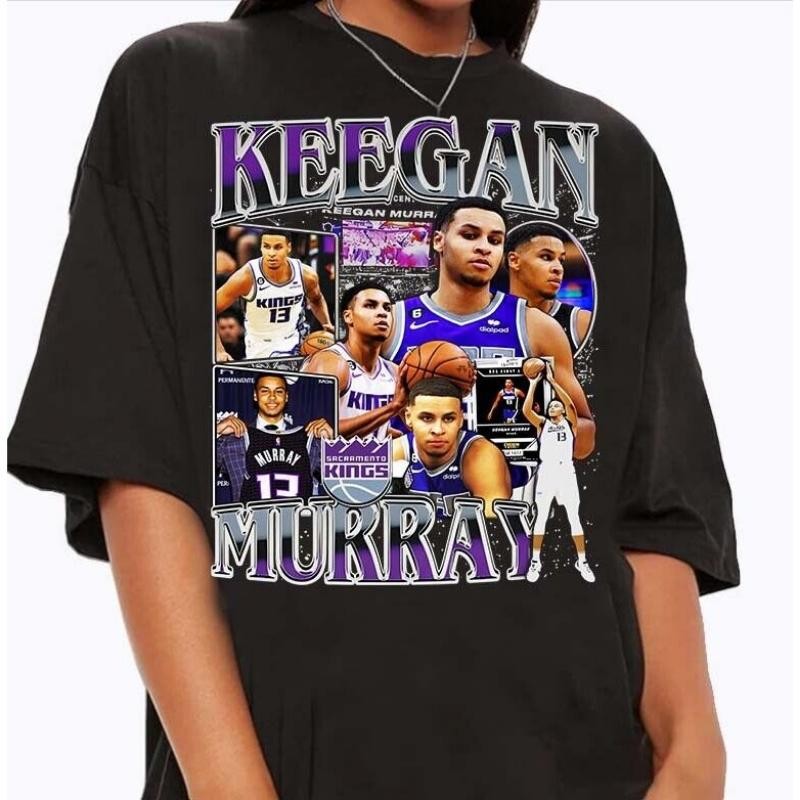 Kemeja Keegan Murray Gaya Grafis Vintage 90-an - Retro Bola Basket Amerika Cetakan Vintage Lengan Pe