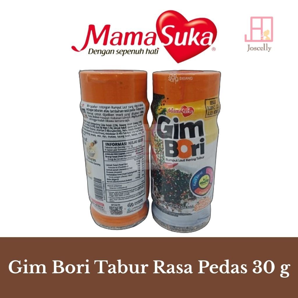 

JOSCELLY.ID MAMASUKA Gim Bori Rumput Laut Kering Tabur Spicy