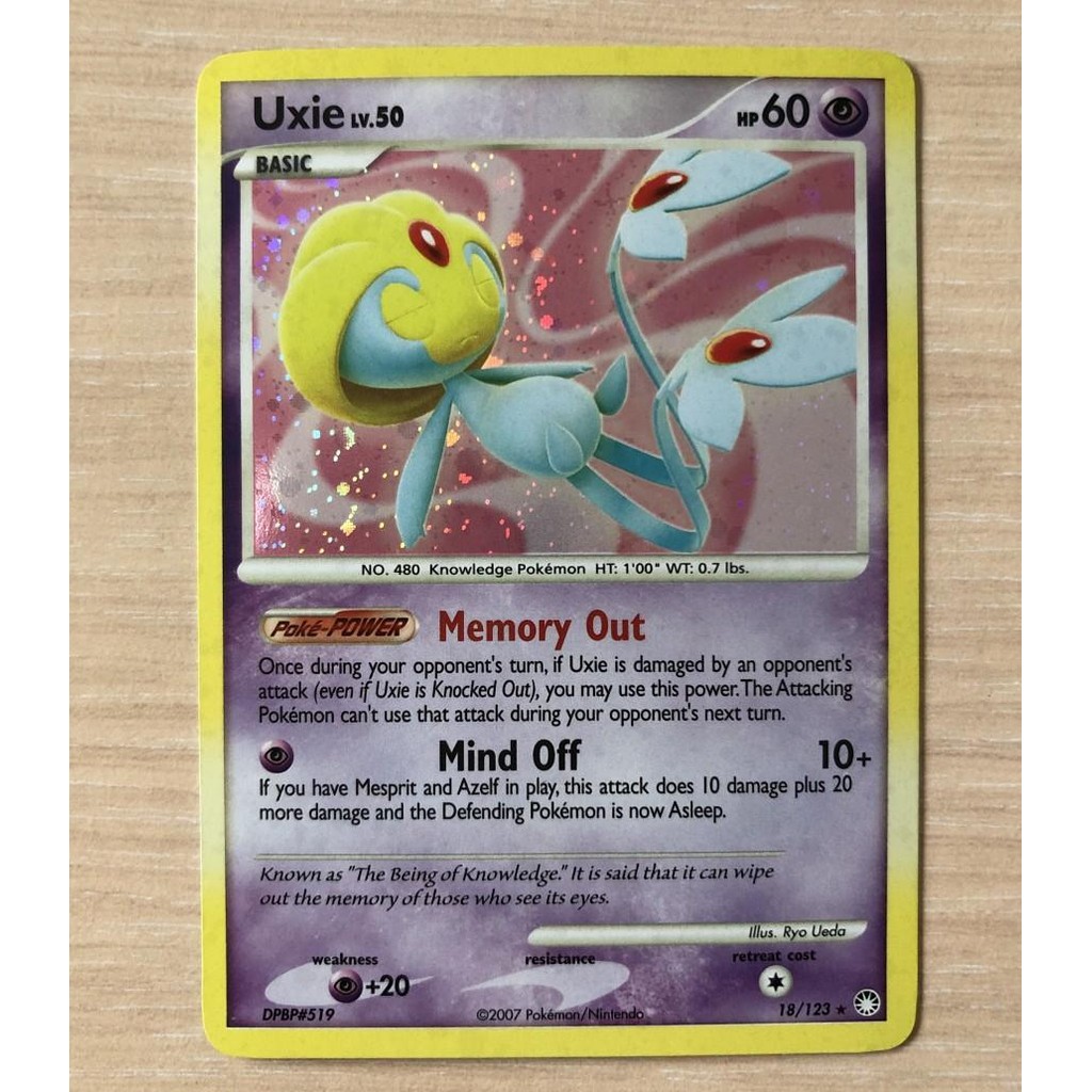 Uxie 18/123 Holo Rare Pokemon TCG Card Arceus Charizard Pikachu Mewtwo