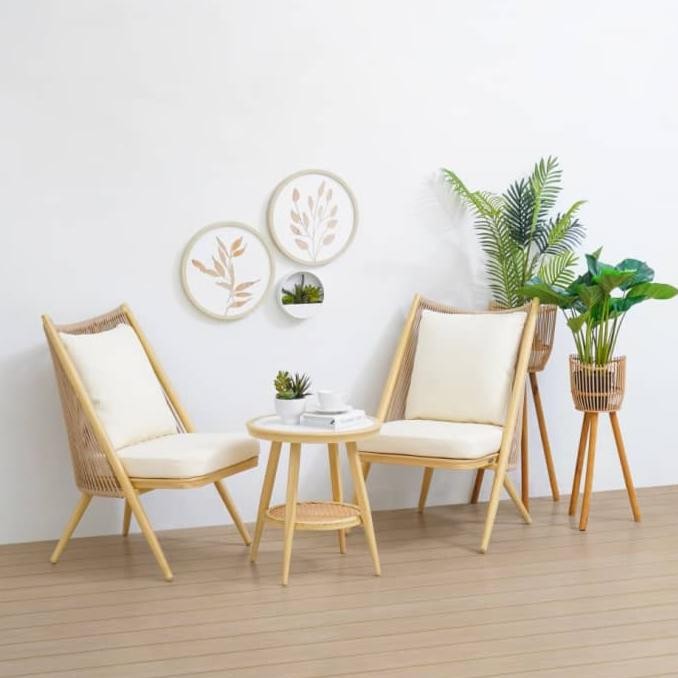 Kursi Lounge Chair Minimalis INFORMA Kursi Tamu Teras Indoor