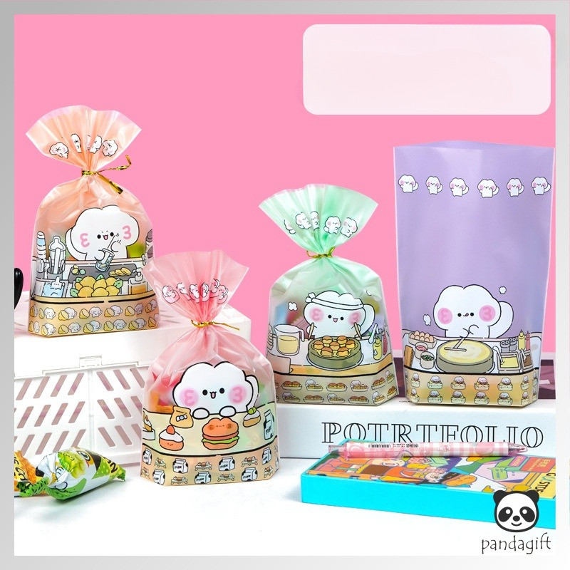 

10 Pcs Kantong Plastik Ulang Tahun / Kantong Sovenir Ulang Tahun Anak Include Kawat - GG0578