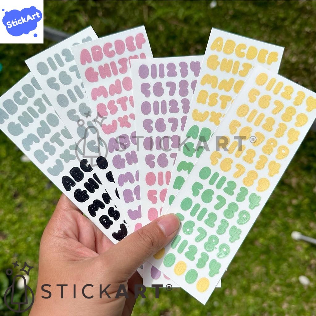 

[STICKART] Stiker Huruf/ Alphabet Sticker/ Aesthetic Sticker/ Stiker Jurnal BAHAN DAN KWALITAS PREMIUM