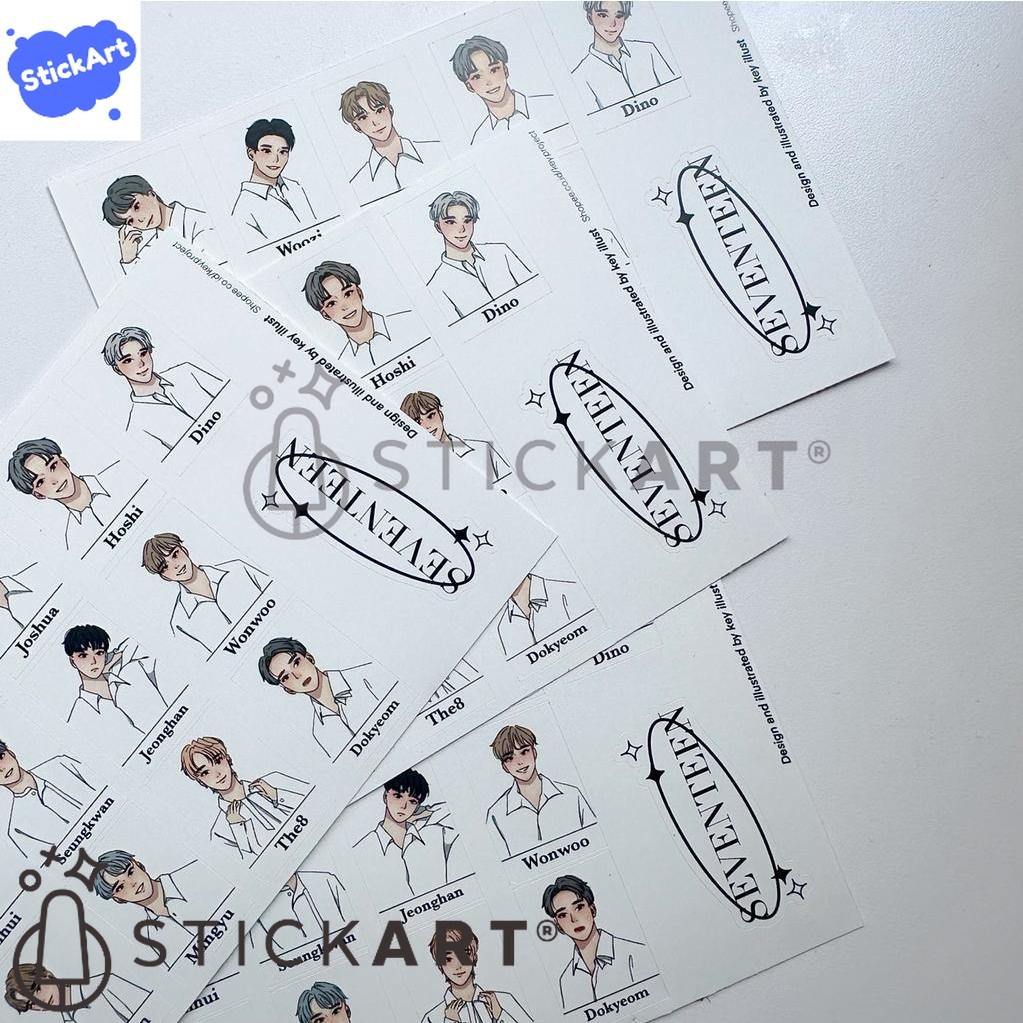 

[STICKART] Sticker SEVENTEEN/ stiker kpop/ stiker jurnal BAHAN DAN KWALITAS PREMIUM
