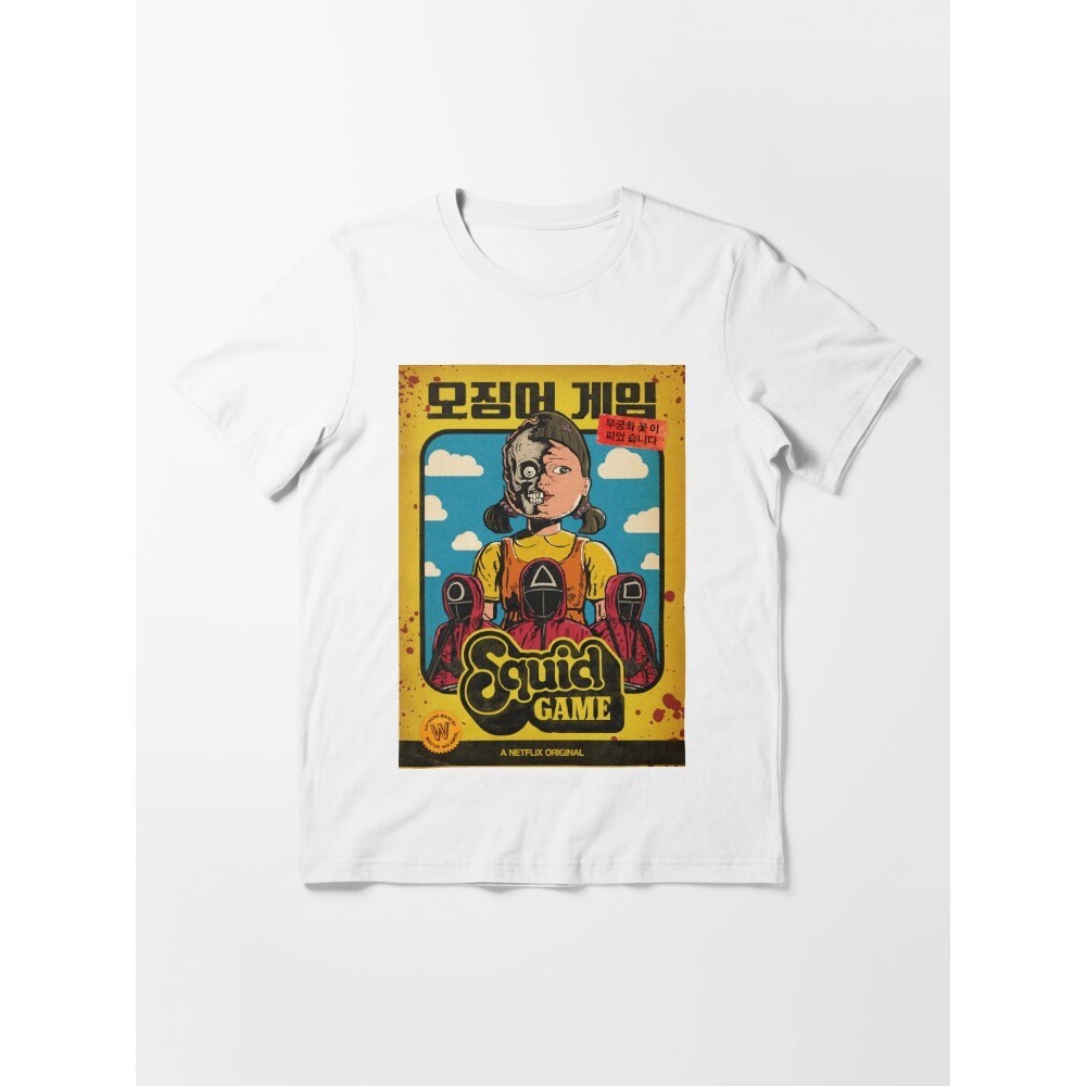 Kaos Vintage Squid Game art Tshirt