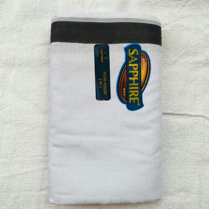 sarung shapire polos warna dobby - Putih