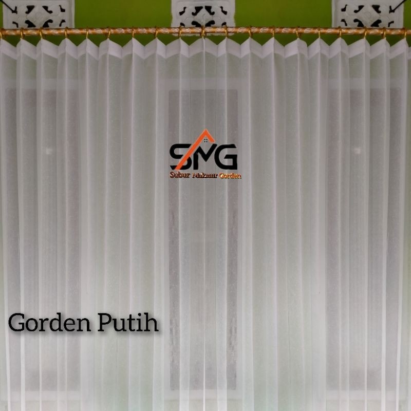 Gorden Vitrase Tirai putih Vitrase Plisket Vitrase Polos Vitrase Import Motif salju Cantolan Kawat S