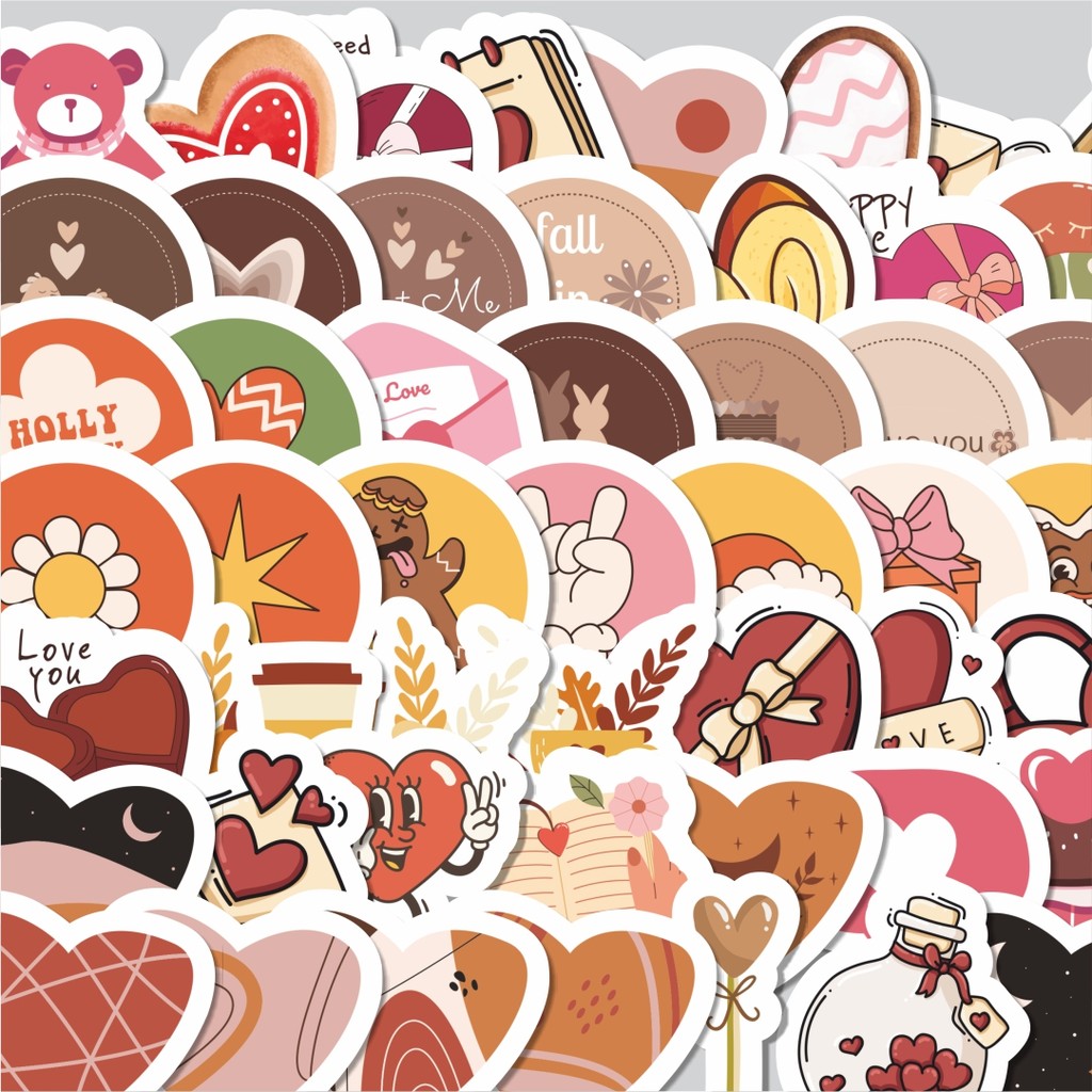 

Stiker Cutting Pack Sticker Love Mazzy Isi 100Pcs Series Aesthetic Lucu Keren Untuk Koper Bahan Vynil