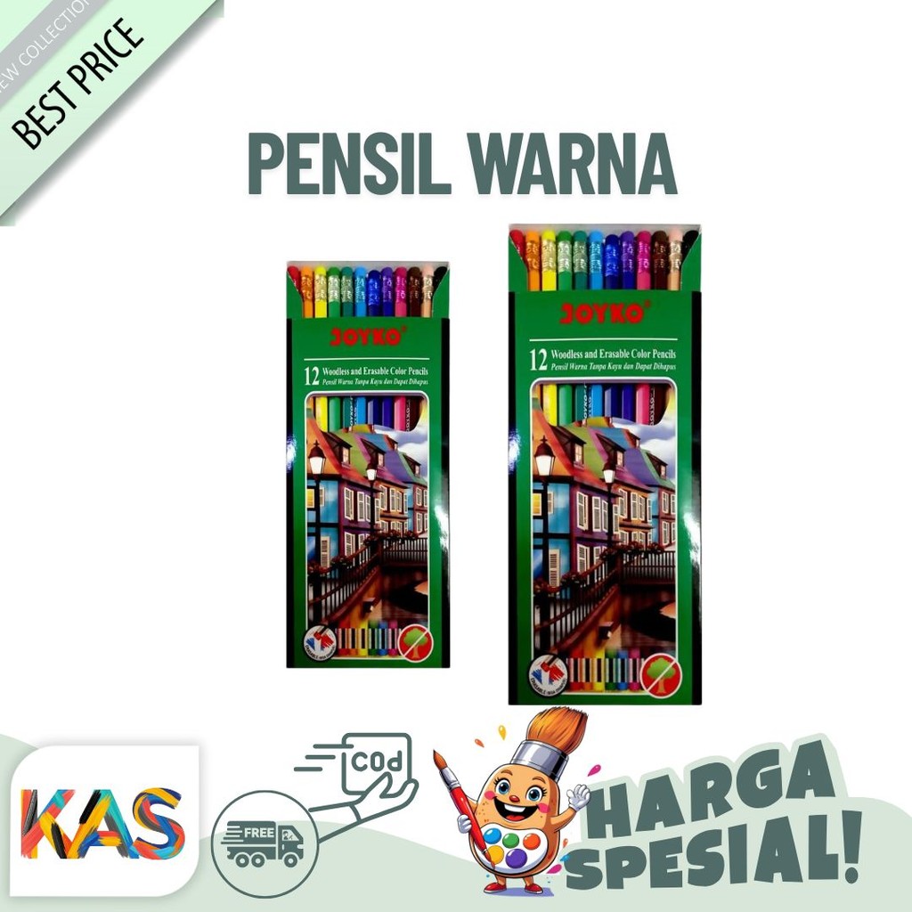 

JOYKO CP-109 Pensil Warna penghapus 12W