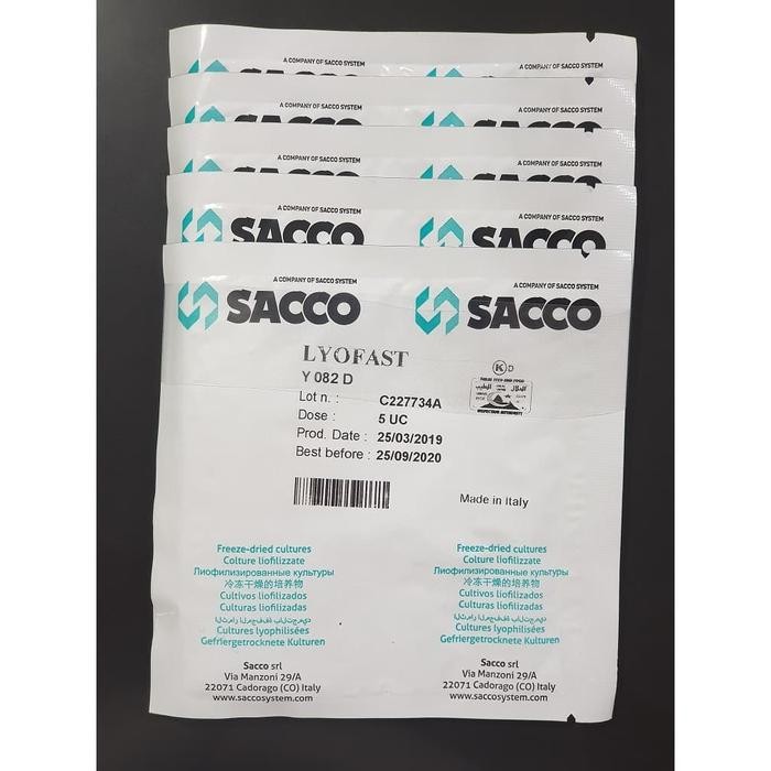 

Bibit Yogurt Murni Kualitas SUPER - Sacco Clerici utk 500 liter susu