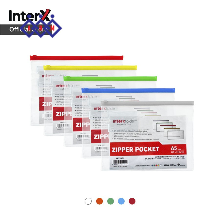 

INTERX Zipper Pocket a5 Inter X / InterX + Best Seller