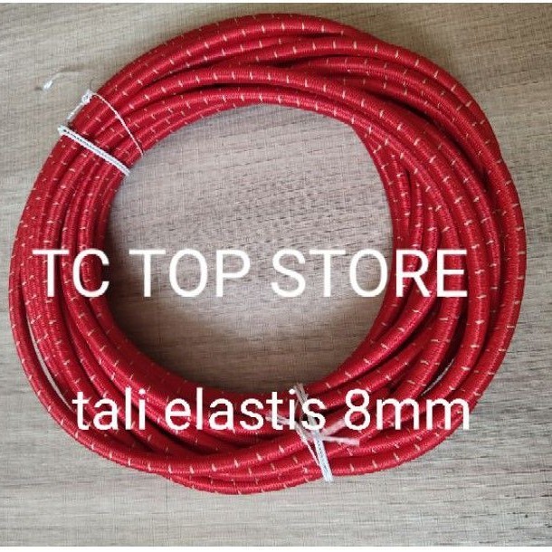 

KAYDEN STORE Tali karet bulat 8mm / Tali elastis / Tali string / tali bagasi (panjang 10 meter)