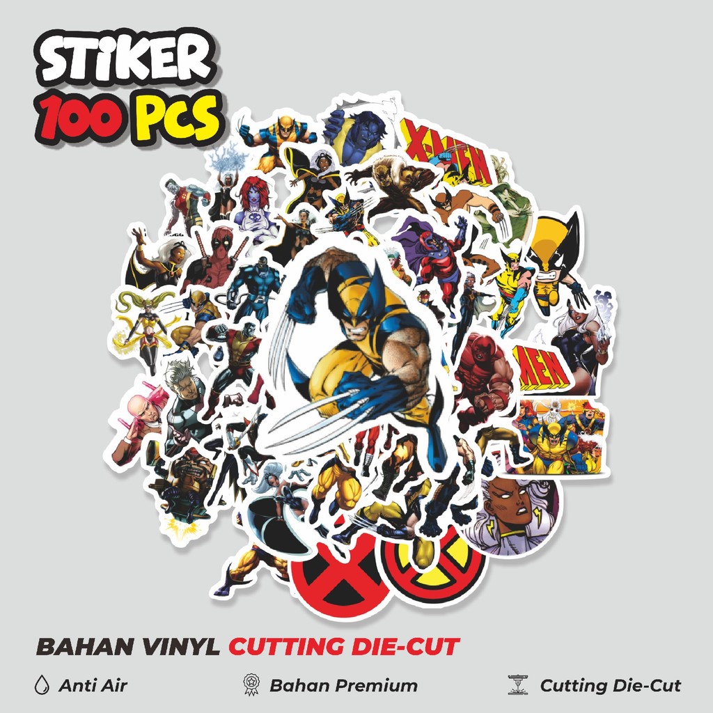 

Terbaru! 50 pcs Sticker Kartun X-Men Sticker Dekorasi Lucu Kreatif untuk Notebook, Skateboard, HP